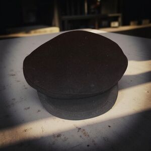 Vintage 1829 Fisherman's Black Gronlands Skipper Wool Cap Made In Denmak